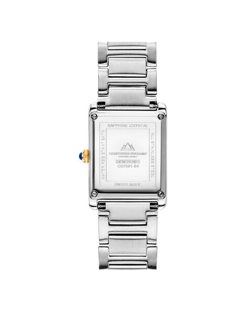 Montre Femme Quartz en Acier & Diamants 0.0415 ct Fontaine argenté/doré