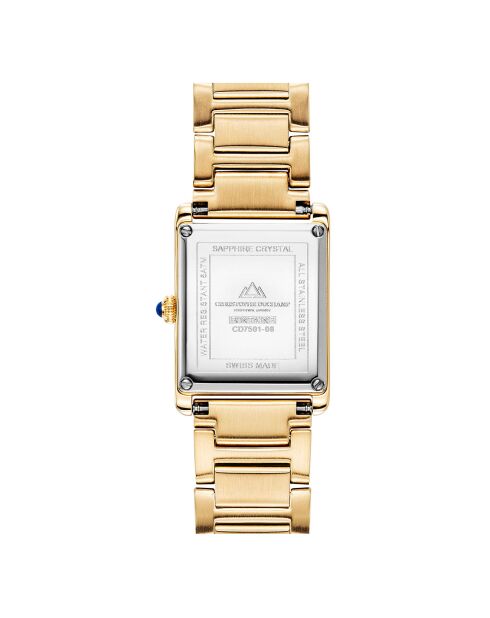 Montre Femme Quartz en Acier & Diamants 0.0415 ct Fontaine dorée