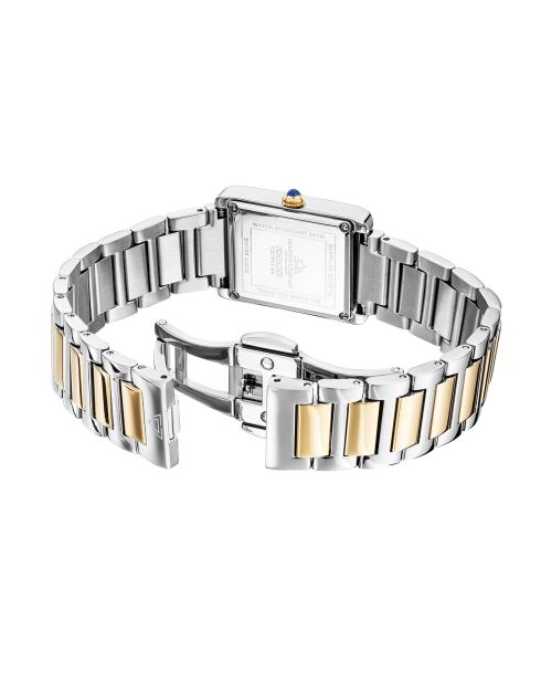 Montre Femme Quartz en Acier & Diamants 0.0415 ct Fontaine argenté/doré