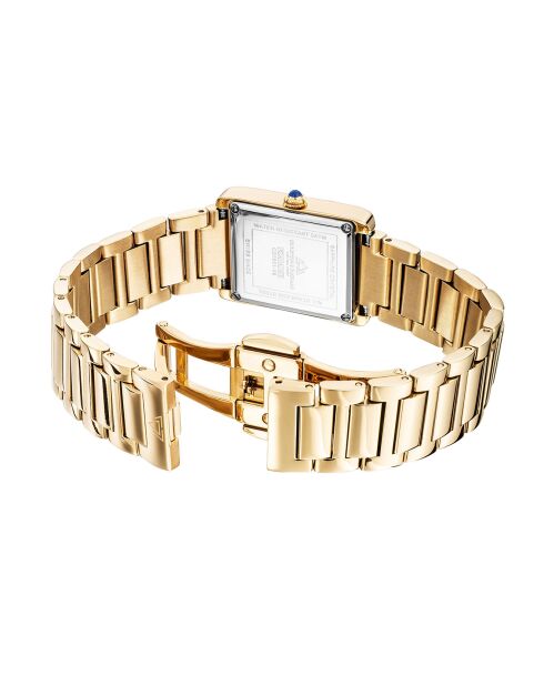 Montre Femme Quartz en Acier & Diamants 0.0415 ct Fontaine dorée