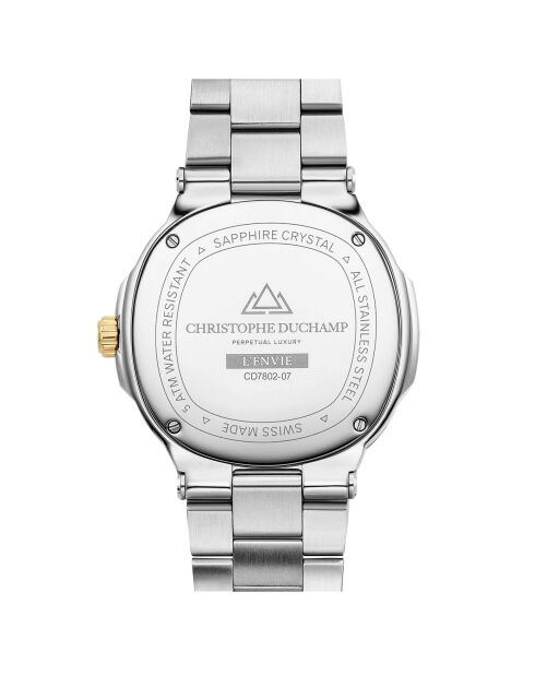 Montre Homme Quartz en Acier L'Envie Moonphase argenté/doré