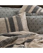 Parure housse de couette Arlo marron/noir/gris