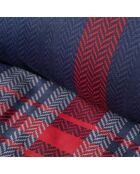 Parure housse de couette Abel rouge/bleu