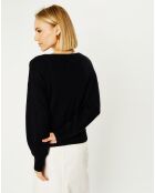 Pull 100% Cachemire Zora col bateau noir