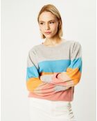 Pull en Laine & Cachemire Yumi col rond multicolore