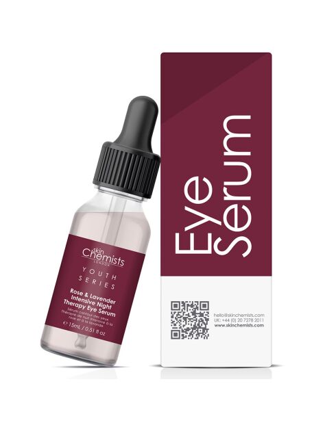 Intensief nachtoogserum met roos en lavendel - 15 ml