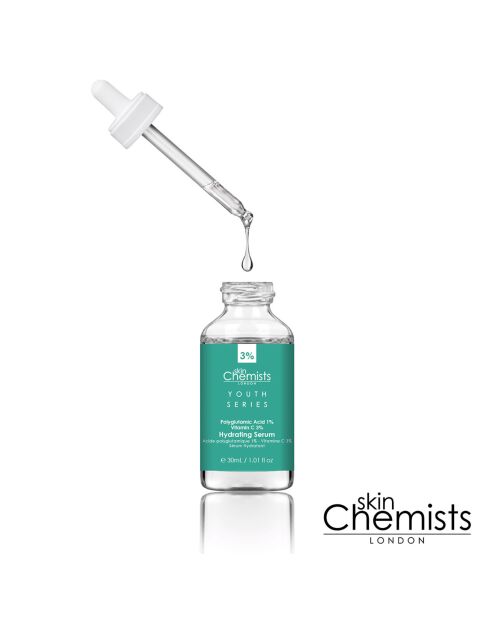 Hydraterend serum met polyglutaminezuur 1% en vitamine C 3% - 30 ml