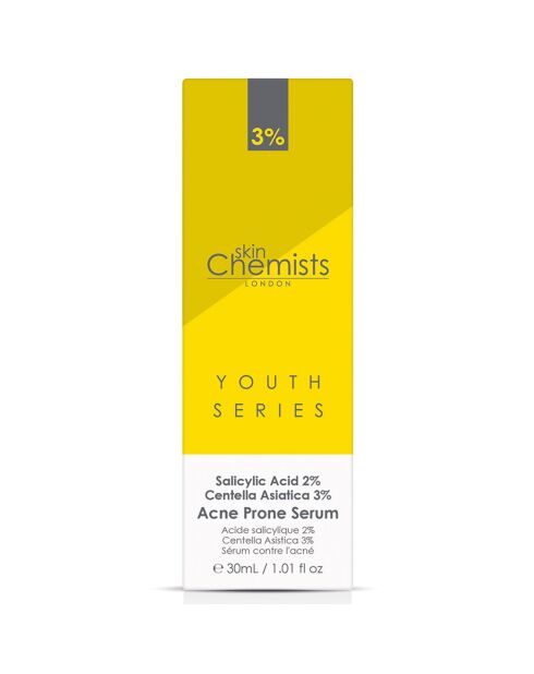 Sérum pour peau acnéique à l'Acide Salicylique 2% & Centella Asistica 3% - 30 ml