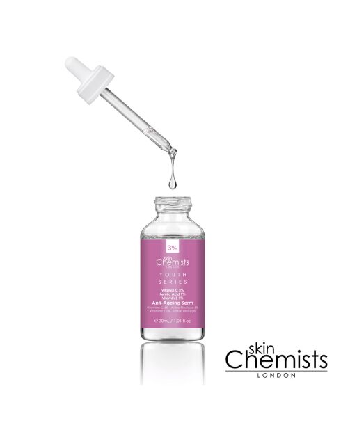 Sérum Anti-âge à la Vitamine C 3%, à l'Acide Férulique 1% & Vitamine E 1% - 30 ml