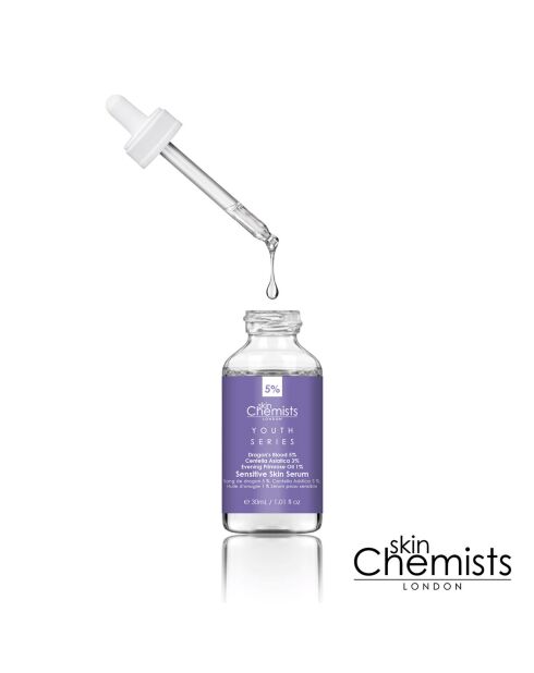 Sérum Peau sensible à l'huile de Sang de dragon 5%, Centella Asistica 3% & huile d'Onagre 1% - 30 ml
