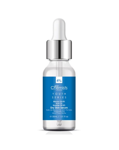 Sérum para piel seca con aceite de marulua 4%, Q10 1% y aceite de rosa mosqueta 4% - 30 ml