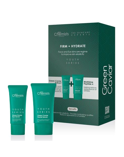 Coffret Sérum pour les Yeux + Sérum Visage au Caviar Vert - 2 pièces