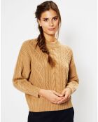 Pull en Laine & Cachemire Foug T col rond beige