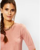 Pull en Soie & Cachemire Fifi manches courtes rose