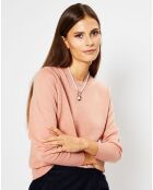 Pull 100% Cachemire Zabri col rond rose