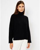 Pull en Laine & Cachemire Sydney col montant noir