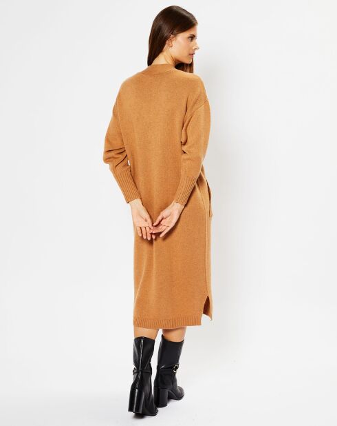 Gilet extra long en Laine & Cachemire Scene camel