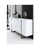 Buffet Luxe blanc/noir - 160x35x80 cm