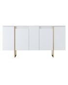 Buffet Luxe blanc/doré - 160x35x80 cm