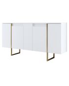 Buffet Luxe blanc/doré - 160x35x80 cm