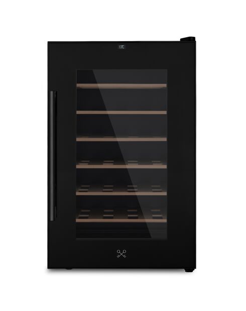 Cave à vin 28 bouteilles pose libre noire -  45.2x52x71.9 cm