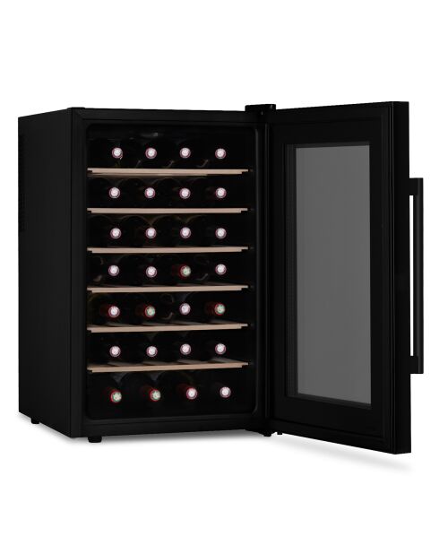 Cave à vin 28 bouteilles pose libre noire -  45.2x52x71.9 cm