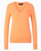 Pull 100% Cachemire Yocon col V orange