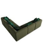 Canapé d'angle Modulable Symétrique Chiara 6 Places vert chiné - 252x252x74 cm