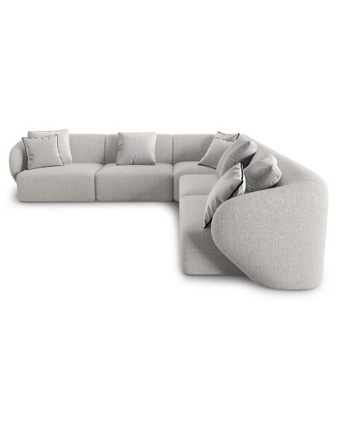 Canapé d'angle Modulable Symétrique Chiara 6 Places gris - 252x252x74 cm
