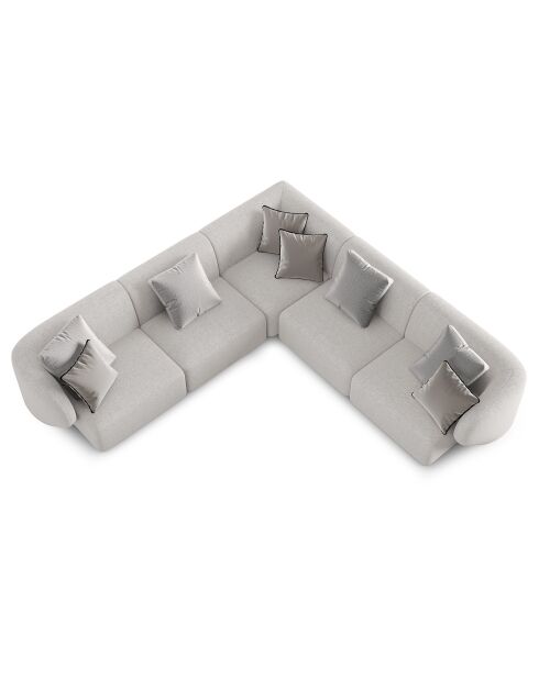 Canapé d'angle Modulable Symétrique Chiara 6 Places gris - 252x252x74 cm