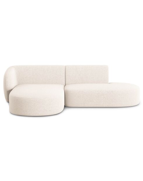 Canapé d'angle Modulaire Ouvert à Gauche Chiara 4 Places beige clair - 227x155x74 cm