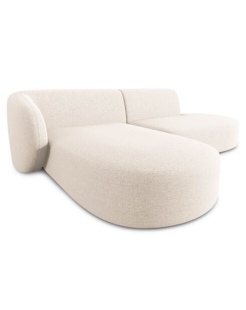 Canapé d'angle Modulaire Ouvert à Gauche Chiara 4 Places beige clair - 227x155x74 cm