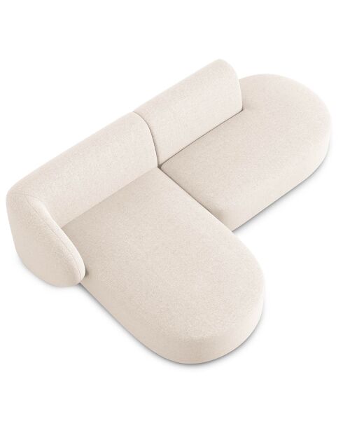 Canapé d'angle Modulaire Ouvert à Gauche Chiara 4 Places beige clair - 227x155x74 cm