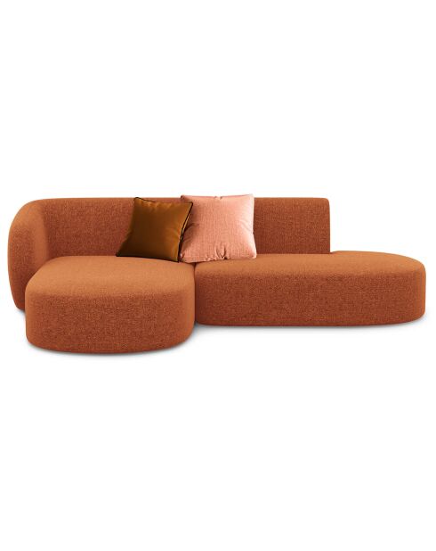 Canapé d'angle Modulaire Ouvert à Gauche Chiara 4 Places terracotta - 227x155x74 cm