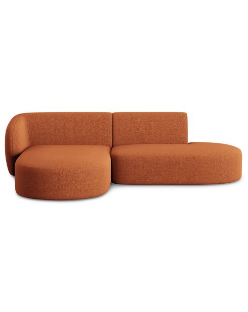 Canapé d'angle Modulaire Ouvert à Gauche Chiara 4 Places terracotta - 227x155x74 cm