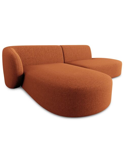 Canapé d'angle Modulaire Ouvert à Gauche Chiara 4 Places terracotta - 227x155x74 cm