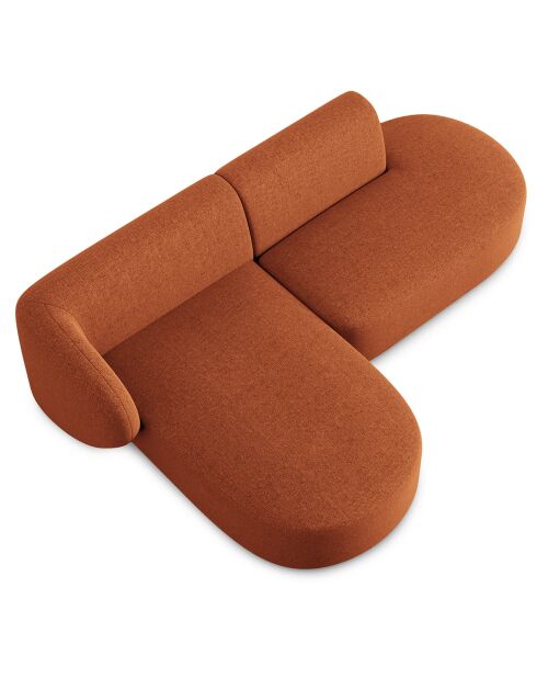 Canapé d'angle Modulaire Ouvert à Gauche Chiara 4 Places terracotta - 227x155x74 cm