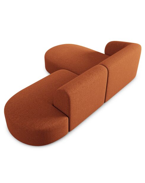 Canapé d'angle Modulaire Ouvert à Gauche Chiara 4 Places terracotta - 227x155x74 cm