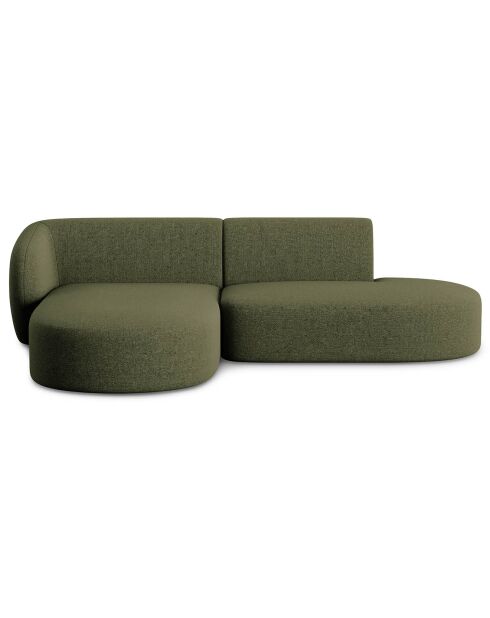 Canapé d'angle Modulaire Ouvert à Gauche Chiara 4 Places vert chiné - 227x155x74 cm