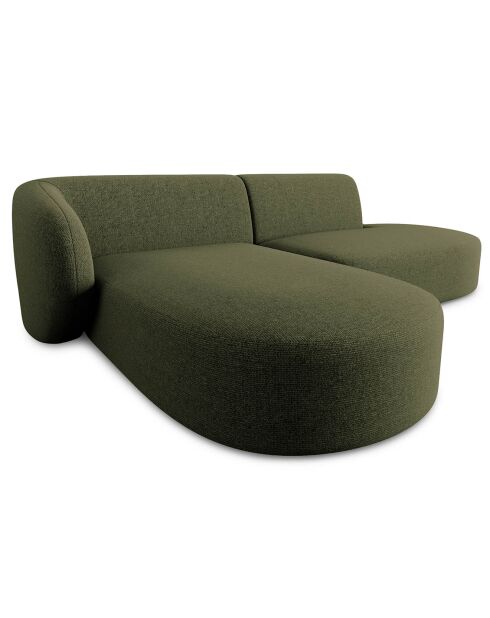 Canapé d'angle Modulaire Ouvert à Gauche Chiara 4 Places vert chiné - 227x155x74 cm