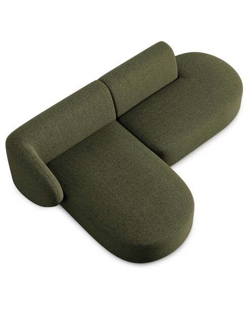 Canapé d'angle Modulaire Ouvert à Gauche Chiara 4 Places vert chiné - 227x155x74 cm