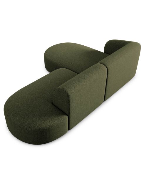 Canapé d'angle Modulaire Ouvert à Gauche Chiara 4 Places vert chiné - 227x155x74 cm