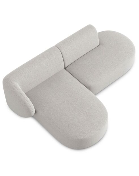 Canapé d'angle Modulaire Ouvert à Gauche Chiara 4 Places gris - 227x155x74 cm