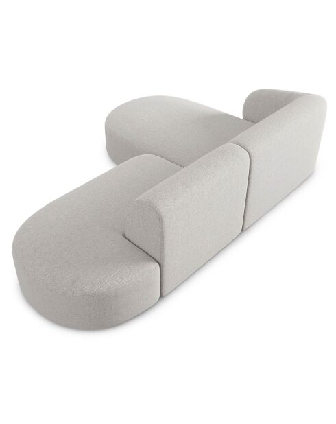 Canapé d'angle Modulaire Ouvert à Gauche Chiara 4 Places gris - 227x155x74 cm