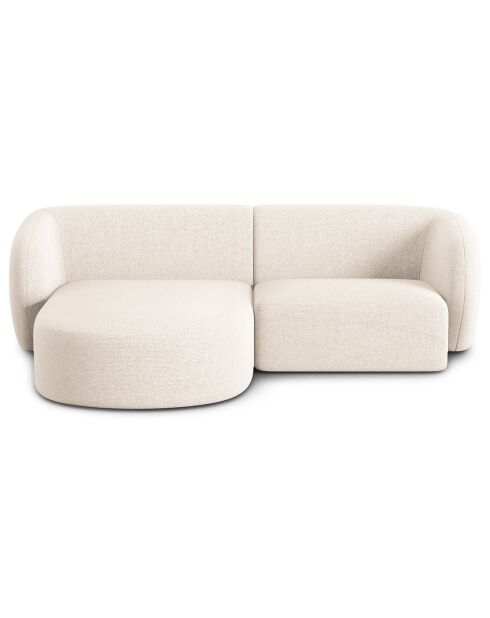 Canapé d'angle Gauche Modulaire Chiara 3 Places beige clair - 184x155x74 cm