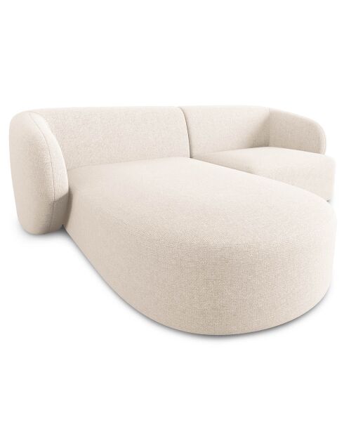 Canapé d'angle Gauche Modulaire Chiara 3 Places beige clair - 184x155x74 cm