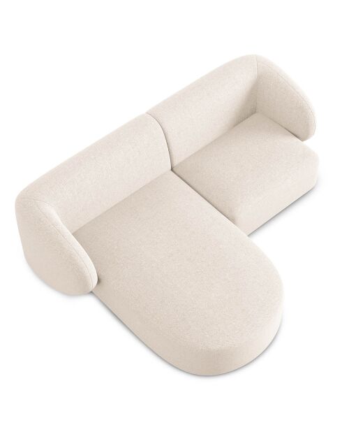 Canapé d'angle Gauche Modulaire Chiara 3 Places beige clair - 184x155x74 cm