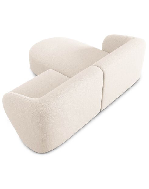 Canapé d'angle Gauche Modulaire Chiara 3 Places beige clair - 184x155x74 cm
