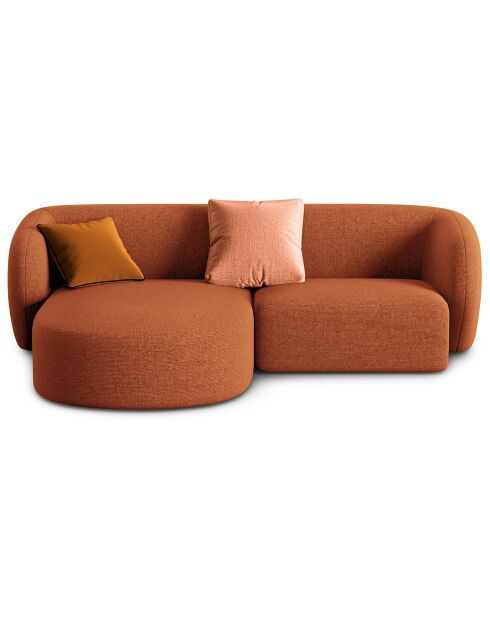 Canapé d'angle Gauche Modulaire Chiara 3 Places terracotta - 184x155x74 cm