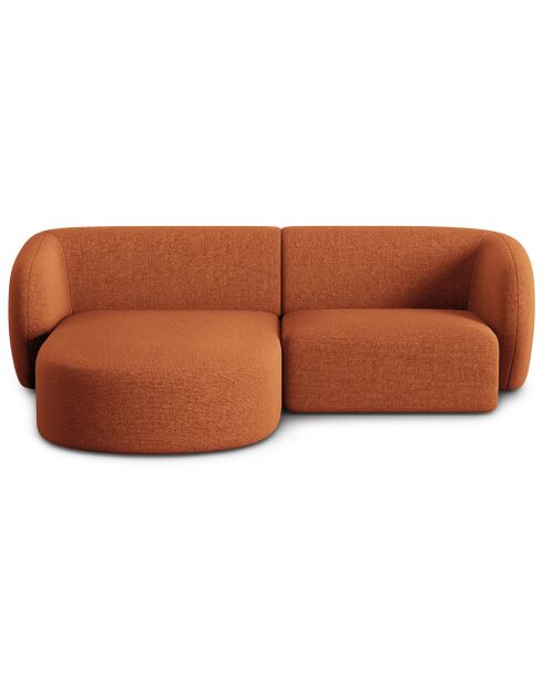 Canapé d'angle Gauche Modulaire Chiara 3 Places terracotta - 184x155x74 cm